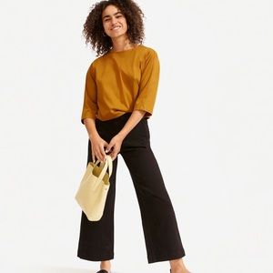 Everlane Black Wide Leg Crop Pants